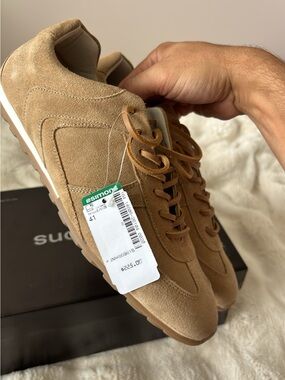 Men's Suede Casual Sneakers in Tan